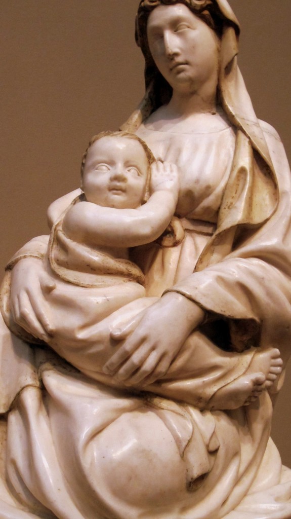 Infant Christ Child Resting with Mary 
